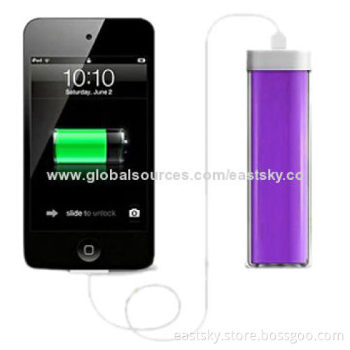 Lipstick Power Bank with 2,600mAh Fast Delivery and Multicolor for your Choice